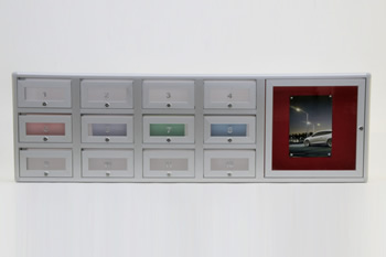 Monoblok posta kutusu 12 daire duyuru panolu