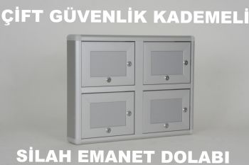 Silah emanet dolab ift kilitli